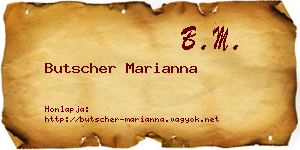 Butscher Marianna névjegykártya